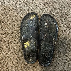 Glitter flip flops size 10